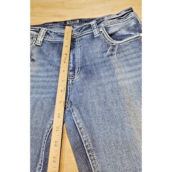 Shyanne Jeans Womens 32 short ANNWE Mid Rise Bootcut Blue Denim Stretch - Picture 6 of 16